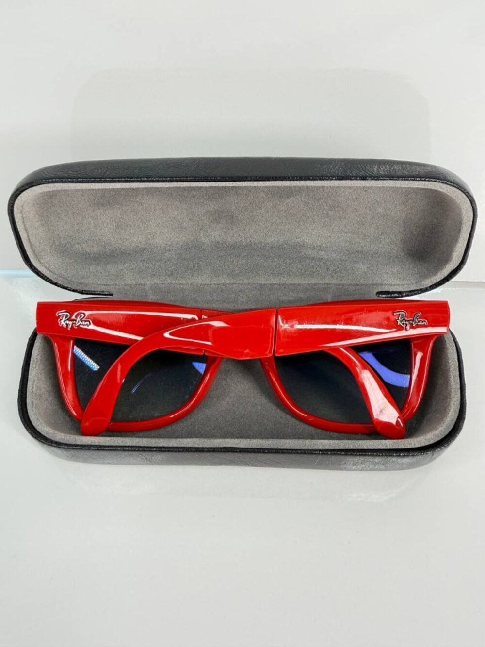 Ray-Ban Folding Wayfarer RB4105 Special Series Sunglasses – Red – Made in Italy - Picture 4 of 16